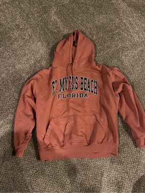 Ft. Myers Beach Florida Hoodie - Dusty Rose